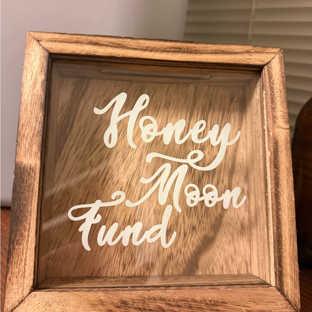 Wooden Honeymoon Fund Box